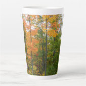 Herfst Maple Trees Autumn Natuur Fotografie Latte Mok (Voorkant)
