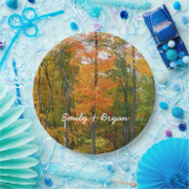 Herfst Maple Trees Autumn Natuur Fotografie Papieren Bordje (Feest)