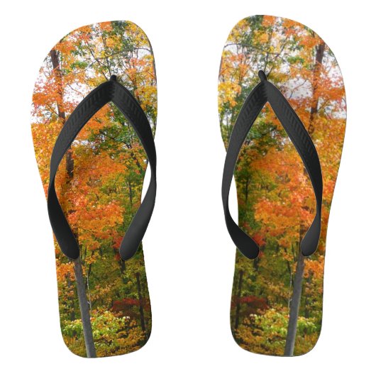 Herfst Maple Trees Autumn Natuur Fotografie Teenslippers (Voetbed)