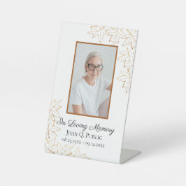 Herfst Maple verlaat begrafenis Reclamebord Met Voetstuk