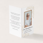 Herfst Maple verlaat begrafenisdienst Visitekaartje (Buitenkant)