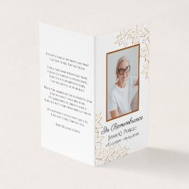 Herfst Maple verlaat begrafenisdienst Visitekaartje