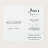 Herfst Maple verlaat begrafenisdienst Visitekaartje (Binnenkant ongevouwen)