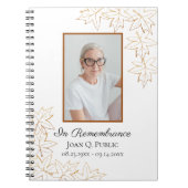 Herfst Maple verlaat begrafenismonument Notitieboek (Voorkant)