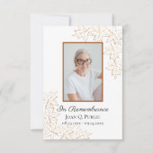 Herfst Maple verlaat begrafeniswaak Bedankkaart (Voorkant)