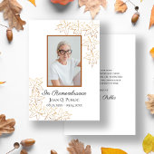 Herfst Maple verlaat begrafeniswaak Bedankkaart