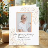 Herfst Maple verlaat begrafeniswaak Bedankkaart