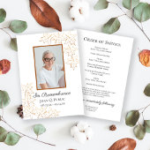 Herfst Maple verlaat Edge begrafenisdienst Programmakaart