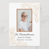 Herfst Maple verlaat Edge begrafenisdienst Programmakaart (Voorkant)