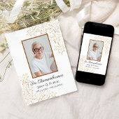 Herfst Maple verlaat Edge Death Jubileum Memorial Kaart