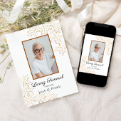 Herfst Maple verlaat Edge Living begrafenisfeest Kaart