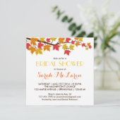 Herfst Maple verliest najaar Bridal Shower-uitnodi Kaart (Staand voorkant)