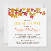 Herfst Maple verliest najaar Bridal Shower-uitnodi Kaart (Voorkant)