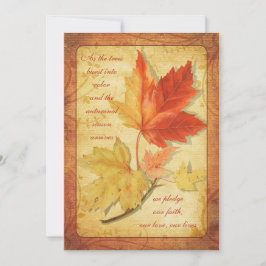 Herfst Maple vertrekt huwelijksuitnodiging Kaart