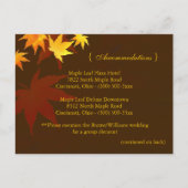 Herfst Maple Wedding Accommodatie Enclosure Briefkaart (Voorkant)