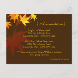 Herfst Maple Wedding Accommodatie Enclosure Briefkaart