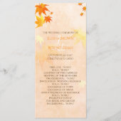 Herfst Maple Wedding Celebration Programmakaart (Voorkant)