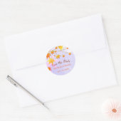 Herfst Maple Wedding Save the Date Ronde Sticker (Envelop)