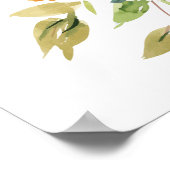 Herfst marigold floral boho bruiloft welkomstbord poster (Hoek)