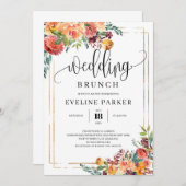 Herfst marigold oranje bloemen bruiloft brunch nod kaart (Voorkant / Achterkant)