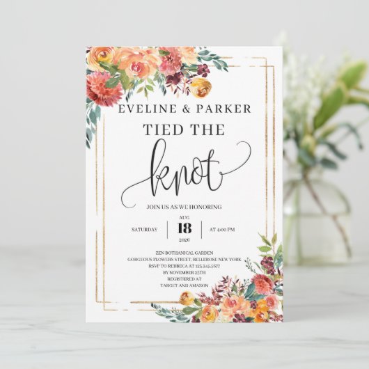 Herfst Marigold sluit de uitnodiging voor de ontwi (Staand voorkant)