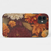 Herfst Marigolds Chrysanten en Asters Patroon Case-Mate iPhone Case (Achterkant (horizontaal))