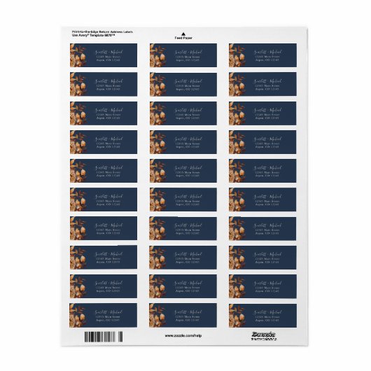 Herfst marineadres label (Full Sheet)