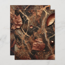 Herfst Marmer Aards Bruin Scrapbook Papier