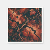 Herfst Marmer Roestige Bladeren Découpage Servette Servet (Voorkant)