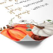 Herfst Marsala Bourgondië Bloemenpompoen Mom Osa B Poster (Hoek)