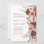 Herfst Marsala Flower Vrijgezellenfeest Kaart (Voorkant)