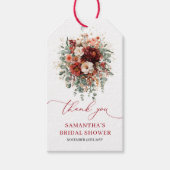 Herfst marsala groen boho bruidsdouche favor t cadeaulabel (Voorkant)