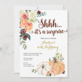 Herfst Marsala Pumpkin Verrassing verjaardagsuitno Kaart (Voorkant)