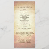 Herfst Mason Jar en String Lights Trouwprogramma's Programmakaart (Achterkant)