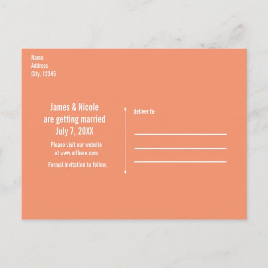 Herfst Mason Jar Rustic Autumn sparen de Datum Aankondigingskaart (Achterkant)