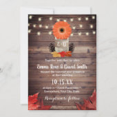 herfst Mason Jar Rustic Fall Wedding Kaart (Voorkant)