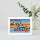 Herfst Massachusetts MA Old Travel Souvenir Briefkaart (Staand voorkant)