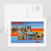 Herfst Massachusetts MA Old Travel Souvenir Briefkaart (Voorkant / Achterkant)