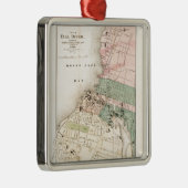 Herfst, Massachusetts Map (1874) Metalen Ornament (Rechts)