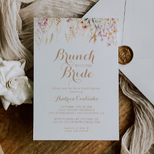 Herfst Meadow Floral Brunch met de bruidsdouche Kaart
