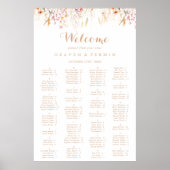 Herfst Meadow Wild Floral Alfabetische Zitting Gra Poster (Voorkant)