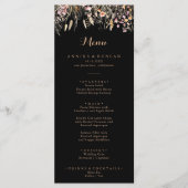 Herfst Meadow Wild Floral Calligraphy Diner Menu (Voorkant)