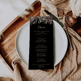 Herfst Meadow Wild Floral Calligraphy Diner Menu