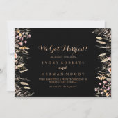 Herfst Meadow Wild Floral Elopement Aankondiging (Voorkant)
