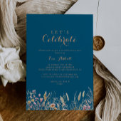 Herfst Meadow Wild Floral Let's Celebrate Party Kaart