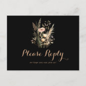 Herfst Meadow Wild Floral Menu Choice RSVP Briefka (Voorkant)