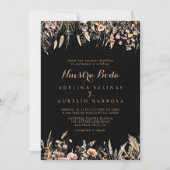 Herfst Meadow Wild Floral Nuestra Boda Wedding Kaart (Voorkant)