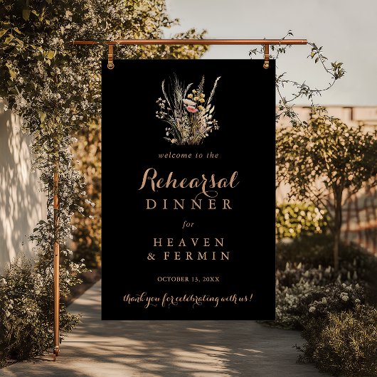Herfst Meadow Wild Floral Repetitie Diner Welkom Poster