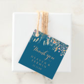 Herfst Meadow Wild Floral Wedding Bedankjes Labels (In situ)
