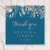 Herfst Meadow Wild Floral Wedding Bedankjes Labels (Voorkant)